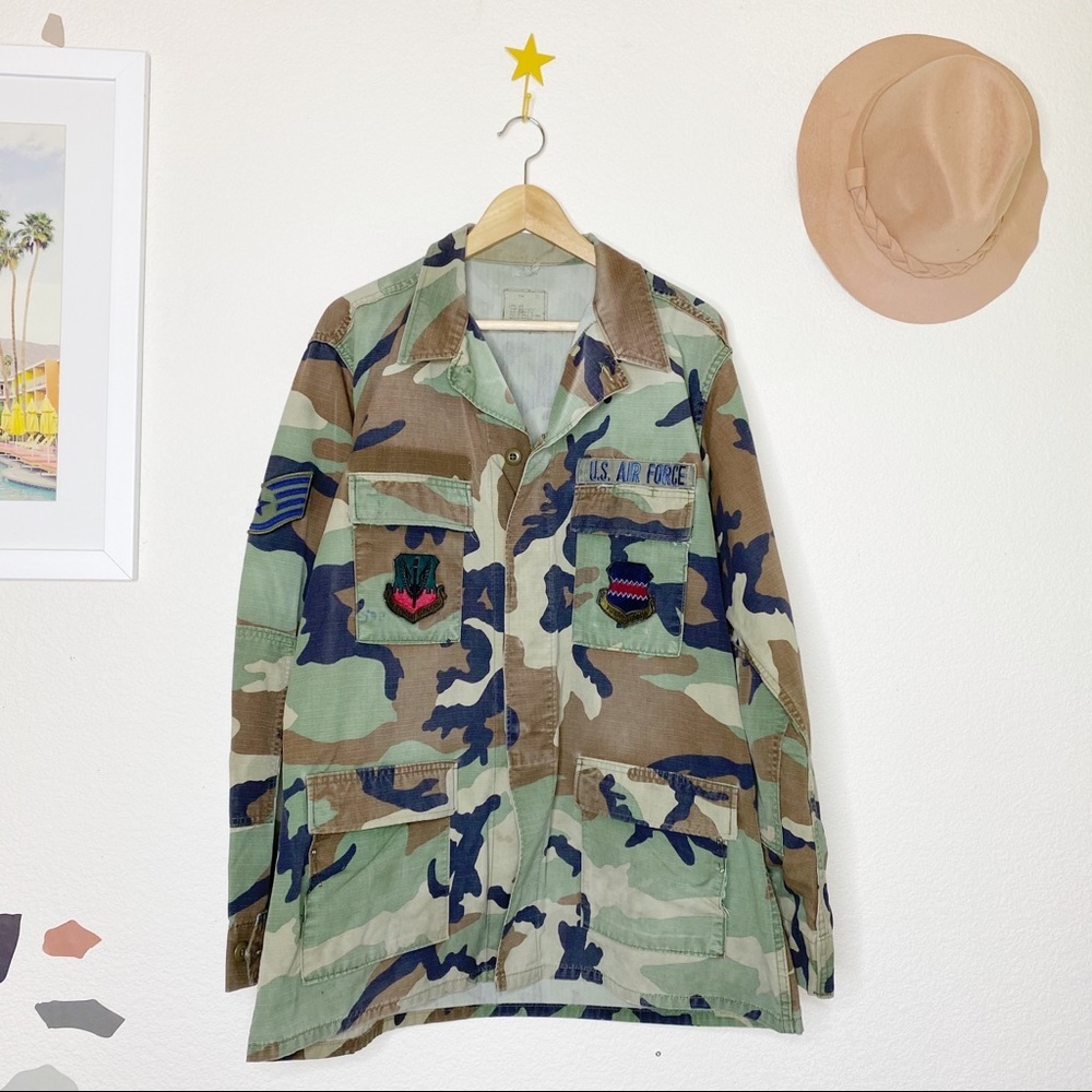 Vintage Military Air Force Camo Jacket